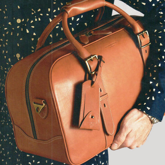 Small Harrison Weekender Travel Bag in Smooth Tan from Aspinal of London