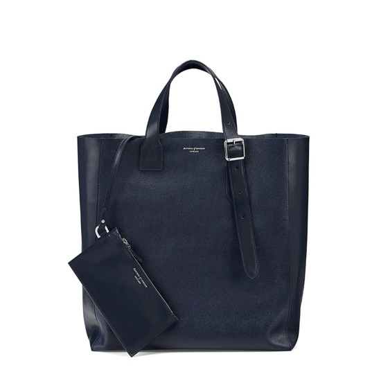 Editor's 'A' Tote in Navy Saffiano from Aspinal of London