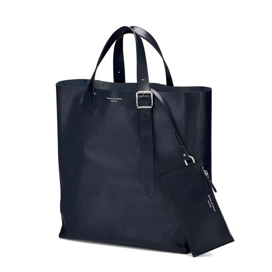 Editor's 'A' Tote in Navy Saffiano from Aspinal of London