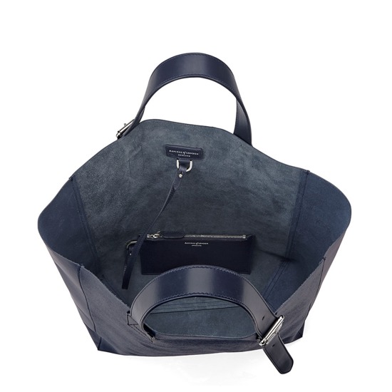 Editor's 'A' Tote in Navy Saffiano from Aspinal of London