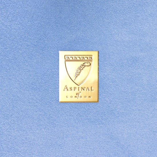 Grand Luxe Jewellery Case in Raspberry Lizard & Pale Blue Suede from Aspinal of London