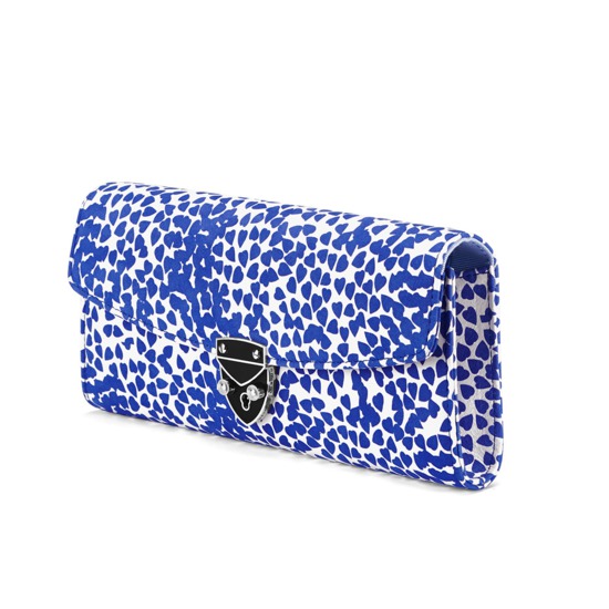 Aspinal x Beulah Blue Heart Clutch in Cobalt Blue from Aspinal of London