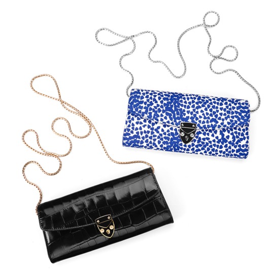 Aspinal x Beulah Blue Heart Clutch in Cobalt Blue from Aspinal of London