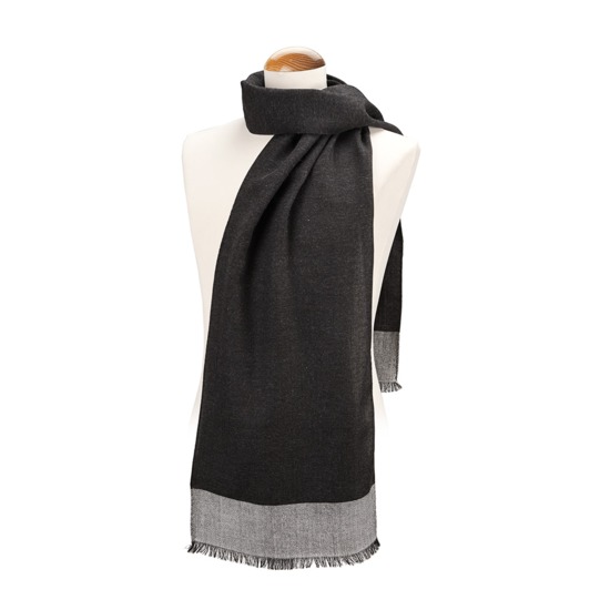 Essential Lightweight Cashmere Blend Scarf in Charcoal Grey from Aspinal of London