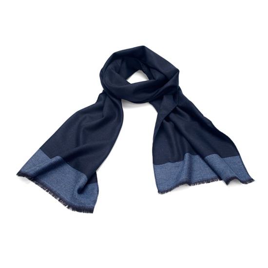 Essential Lightweight Cashmere Blend Scarf in Navy from Aspinal of London