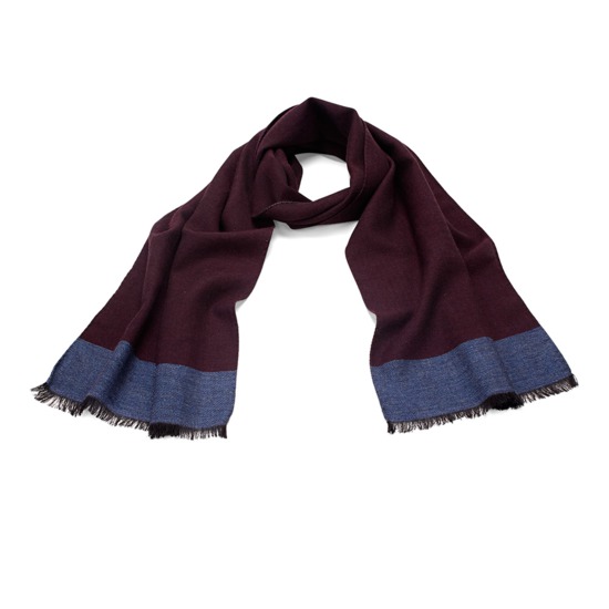 Essential Lightweight Cashmere Blend Scarf in Burgundy from Aspinal of London