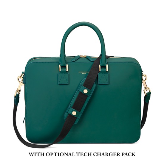Small Mount Street Bag in Green Aspinal of London