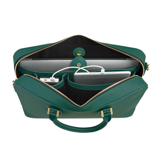 Small Mount Street Bag in Green Aspinal of London