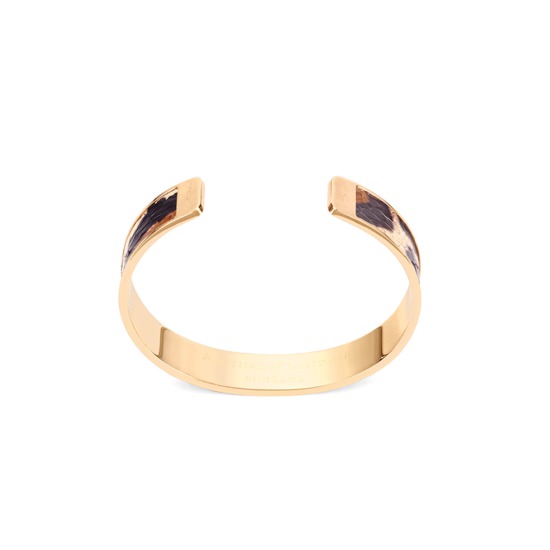 Cleopatra Skinny Cuff Bracelet in Large Leopard Print Snake from Aspinal of London