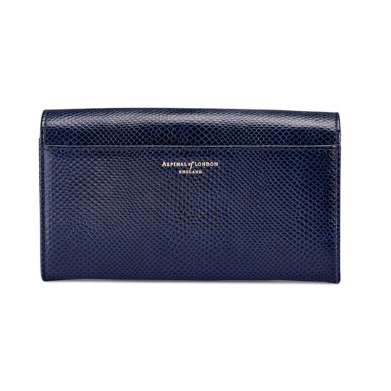 Mayfair Purse in Midnight Blue Lizard from Aspinal of London