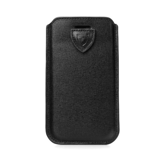 Samsung Galaxy S6 Leather Sleeve in Black Saffiano from Aspinal of London