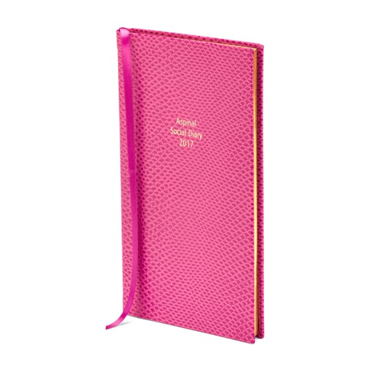 The Aspinal Social Diary in Raspberry Lizard from Aspinal of London