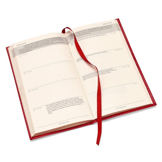The Aspinal Social Diary in Raspberry Lizard from Aspinal of London
