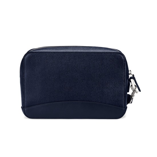 Anderson Man Clutch in Navy Saffiano from Aspinal of London