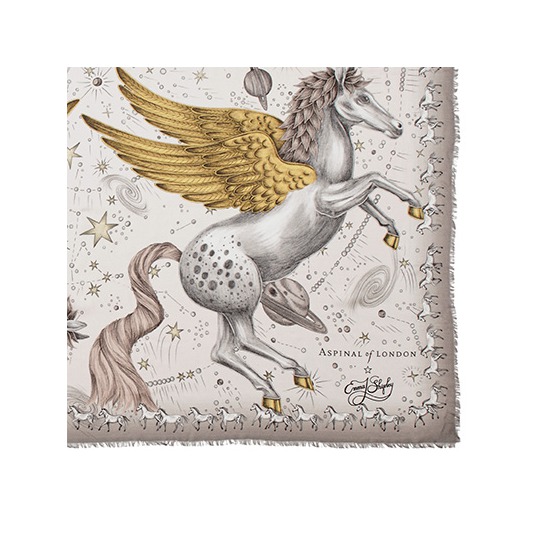 Pegasus Cashmere Blend Scarf in Gold from Aspinal of London