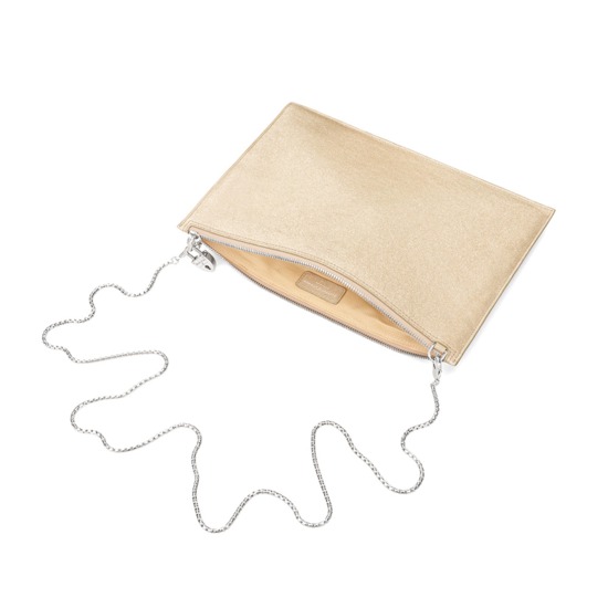 Soho Double Sided Clutch in Gold Dust Sparkle from Aspinal of London