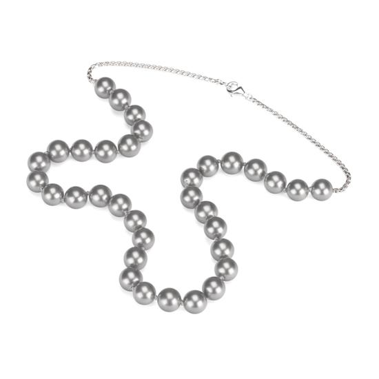 Grey Sea Shell Pearl Necklace (with Sterling Silver Chain) from Aspinal of London