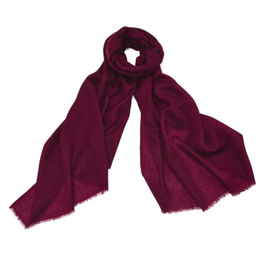 Lightweight Cashmere Scarf in Bordeaux from Aspinal of London