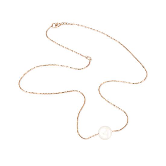 8mm Single White Sea Shell Pearl Necklace from Aspinal of London