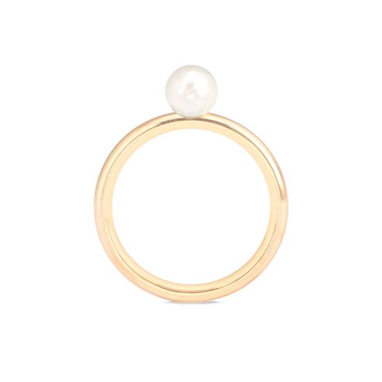 6mm White Japanese Akoya Pearl Ring from Aspinal of London