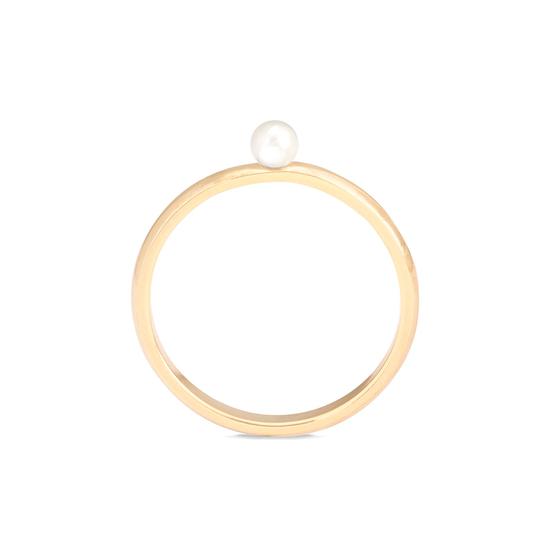 3mm White Japanese Akoya Pearl Ring from Aspinal of London