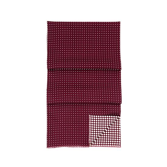 Men's Reversible Polka Dot Scarf in Burgundy from Aspinal of London