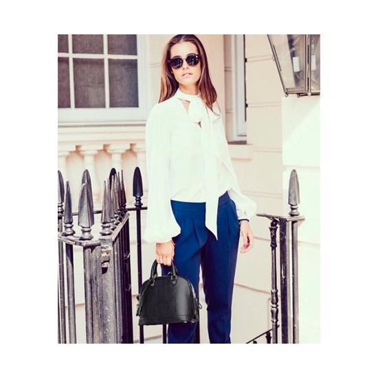 Mini Hepburn Bag in Jet Black Lizard from Aspinal of London
