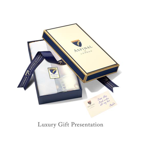 Tassles Silk Scarf in Midnight Blue from Aspinal of London
