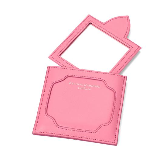 Marylebone Compact Mirror in Smooth Blossom from Aspinal of London