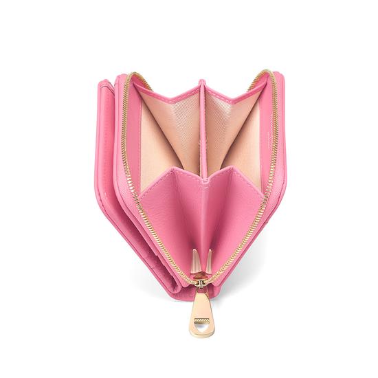 Mini Continental Zipped Coin Purse in Smooth Blossom from Aspinal of London