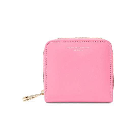 Mini Continental Zipped Coin Purse in Smooth Blossom from Aspinal of London