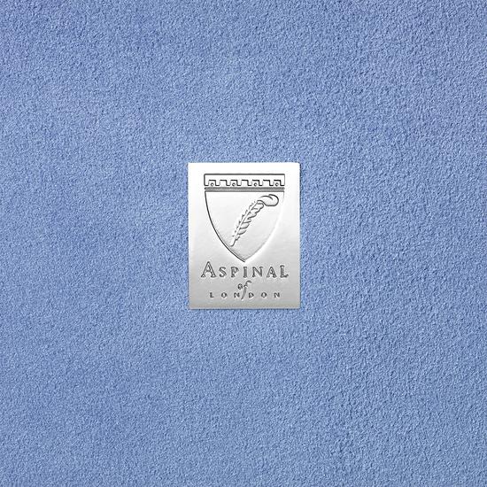 Paris Jewellery Box in Dove Grey Croc & Pale Blue Suede from Aspinal of London