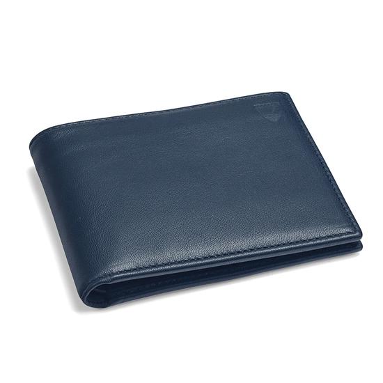 Classic Billfold Wallet in Navy Nappa from Aspinal of London