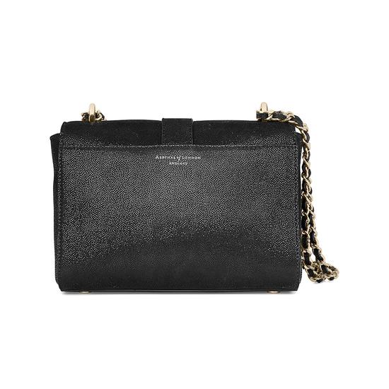 Small Lottie Bag in Black Galaxy from Aspinal of London