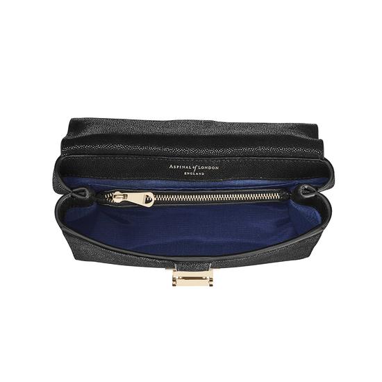 Small Lottie Bag in Black Galaxy from Aspinal of London