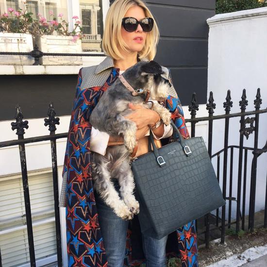 Editor's Tote in Teal Nubuck Croc from Aspinal of London
