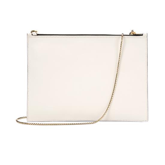 Soho Clutch in Smooth Ivory & Zebra Haircalf from Aspinal of London