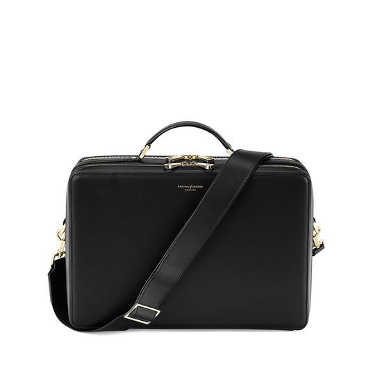 Large Dover Street Bag in Smooth Black from Aspinal of London