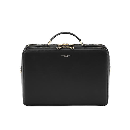 Large Dover Street Bag in Smooth Black from Aspinal of London