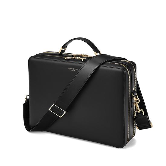 Large Dover Street Bag in Smooth Black from Aspinal of London