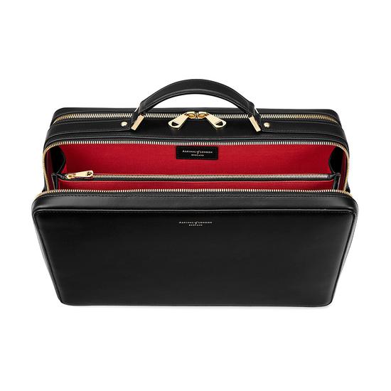 Large Dover Street Bag in Smooth Black from Aspinal of London