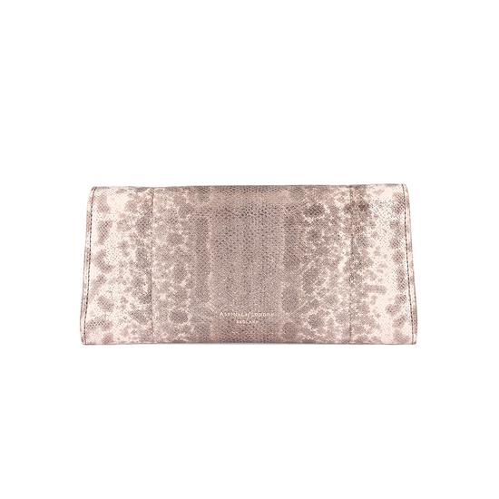 Mini Eaton Clutch in Rose Gold Snake from Aspinal of London