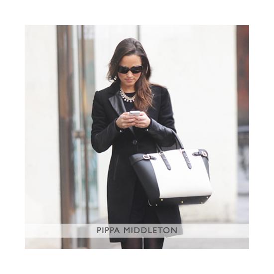 Large Marylebone Tech Tote in Black Pebble with Gold Hardware from Aspinal of London