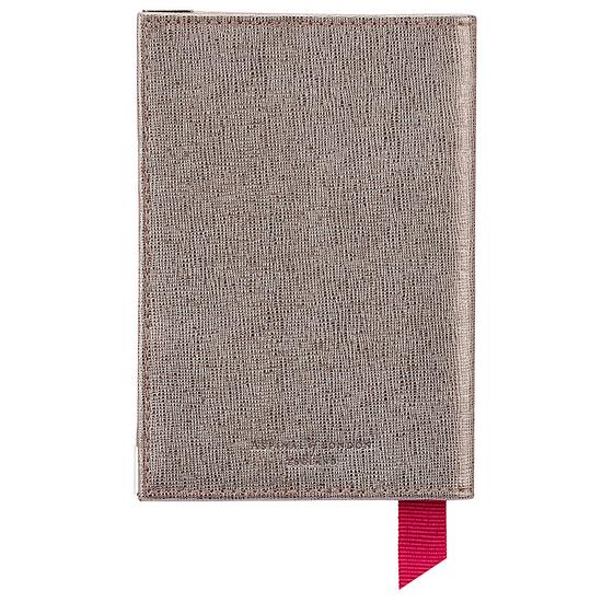 Passport Cover in Gunmetal Saffiano & Deep Fuchsia Suede from Aspinal of London