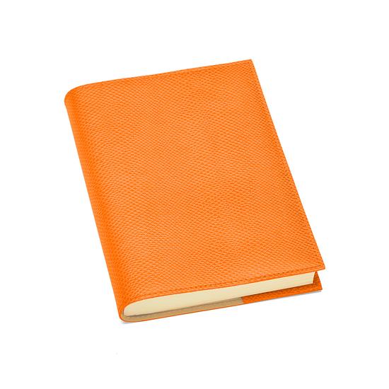 A5 Refillable Journal in Orange Lizard from Aspinal of London