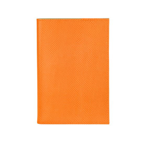 A5 Refillable Journal in Orange Lizard from Aspinal of London