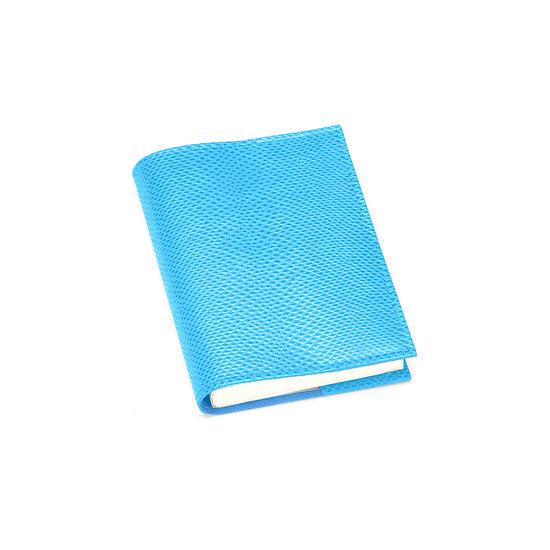 Refillable Pocket Notebook Journal in Aquamarine Lizard from Aspinal of London