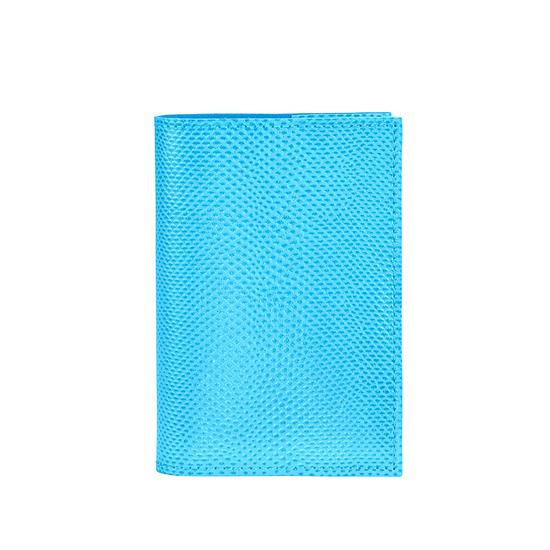 Refillable Pocket Notebook Journal in Aquamarine Lizard from Aspinal of London