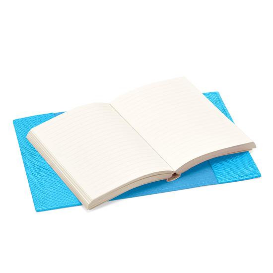 Refillable Pocket Notebook Journal in Aquamarine Lizard from Aspinal of London