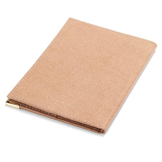 Passport Cover in Deer Saffiano & Cappuccino Suede from Aspinal of London